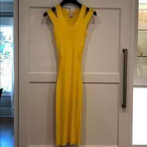 PINKO yellow midi dress